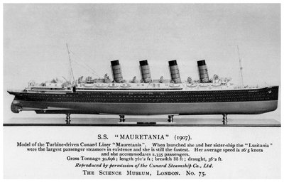 RMS Mauretania, 20. století od Unbekannt