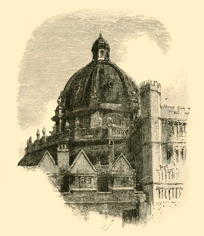 Radcliffe Library, z Quadrangle of Brasenose, 1898. od Unbekannt