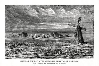 Resevation Rat River Mennonite, Manitoba, Kanada, konec 19. století od Unbekannt