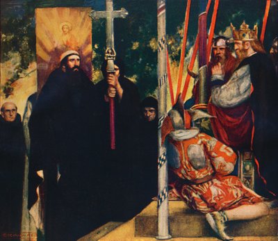 Přijetí svatého Augustina od Ethelberta, 1912 od Unbekannt