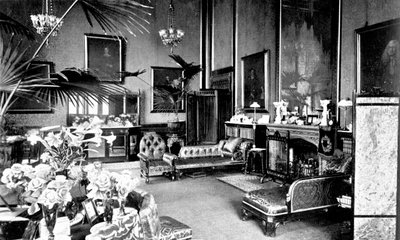 The Red Drawing Room in Speakers House, Palace of Westminster, London, c1905 od Unbekannt