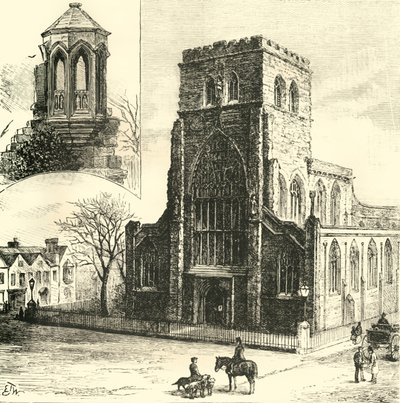 Refektář Kazatelna. The Abbey Church, 1898. od Unbekannt