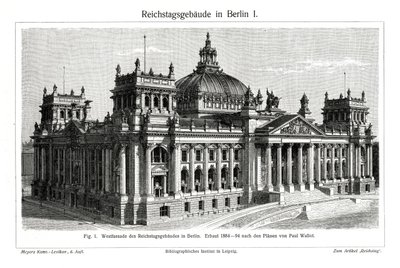 Reichstag, Berlín, Německo, konec 19. století od Unbekannt
