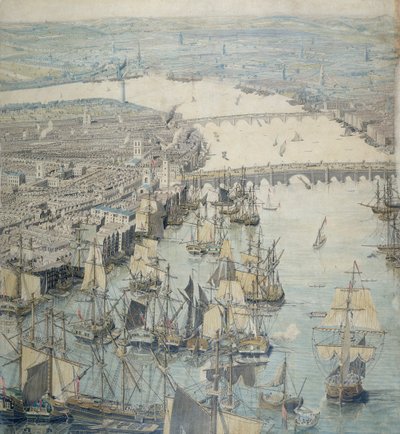 Panoráma Rhinebecku, c1807 od Unbekannt