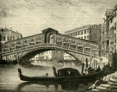 Rialto, Benátky, 1890. od Unbekannt