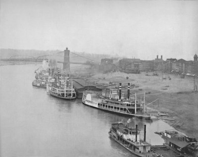 River Front v Cincinnati, 19. století od Unbekannt