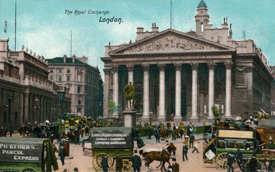 The Royal Exchange, Londýn, c1910 od Unbekannt