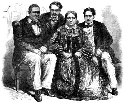 Královská rodina z Tahiti, 1864 od Unbekannt