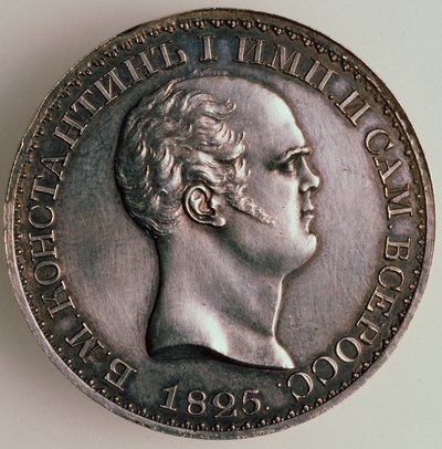The Rubel of Constantine, Averse: Portrait of Constantine, 1825 od Unbekannt