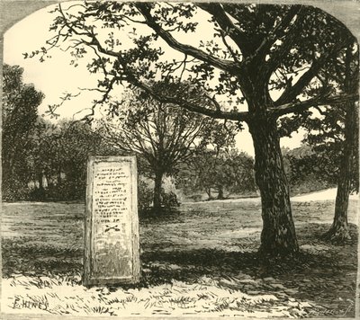 Rufusův kámen v New Forest, 1890. od Unbekannt