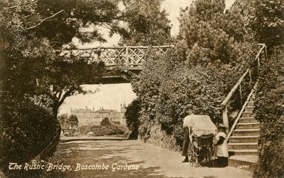 Rustic Bridge, Boscombe Gardens, Bournemouth, Dorset, c1900-c1919 od Unbekannt