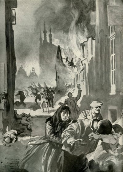 The Sack of Louvain, 1919. od Unbekannt
