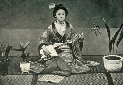 "The Samisen", 1891. od Unbekannt