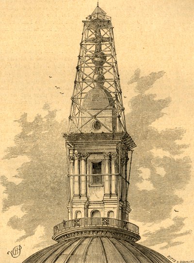 Lešení a observatoř na St. Pauls v roce 1848, 1897. od Unbekannt