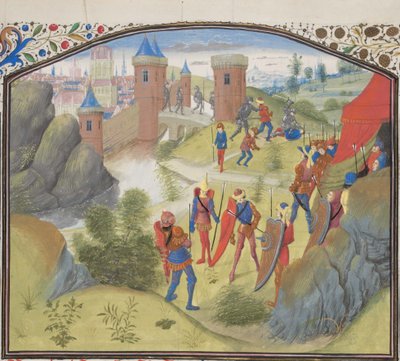 Obléhání Antiochie. Miniatura z Historia od Viléma z Tyru, 60. léta 14. století od Unbekannt