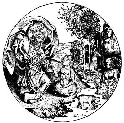 Šestý den stvoření, 1493 od Unbekannt
