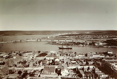 South Bay a Cape Paul, Sevastopol, Krym, 50. léta 19. století od Unbekannt
