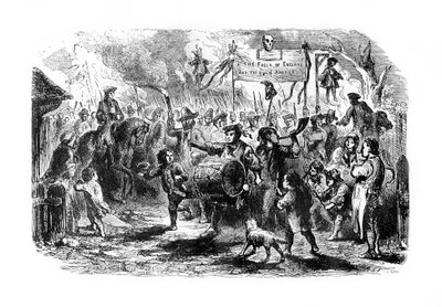 The Stamp Riots of New York, c1765, 1872 od Unbekannt