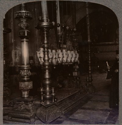 Kámen Zvěstování v kostele Svatého hrobu, Jeruzalém, c1900 od Unbekannt
