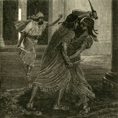 Boj mezi Gomates a Gobryas, 1890. od Unbekannt