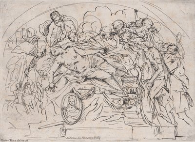Sebevražda Dido, 1650-1700. od Unbekannt