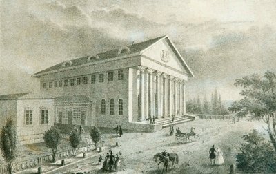 Letní divadlo v Petrovského parku, Moskva, Rusko, 40. léta 19. století od Unbekannt