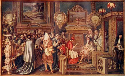 Král Slunce Ludvík XIV., Francie, se svým skvělým dvorem, 1664, c1930. od Unbekannt