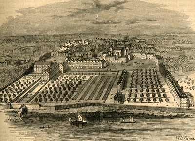 Chrám v roce 1671. Ze staré ptačí perspektivy ve vnitřním chrámu, 1897. od Unbekannt