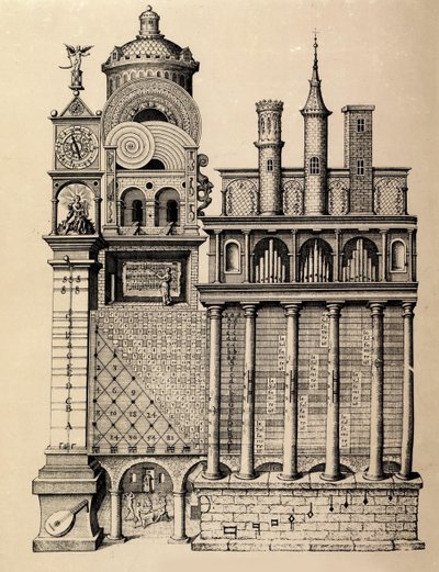 Chrám hudby od Roberta Fludda, 1617 od Unbekannt