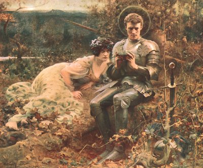 The Temptation of Sir Percival, c1894, c1902. od Unbekannt
