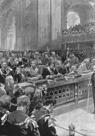Služba díkůvzdání za uzdravení prince z Walesu...1872, 1901. od Unbekannt