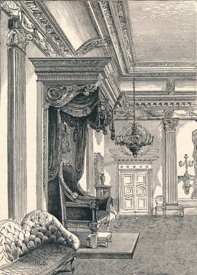 The Throne Room Dublin Castle, 1896 od Unbekannt