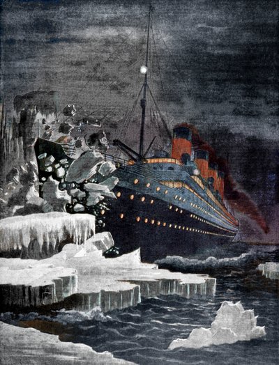 Srážka Titaniku s ledovcem, 1912 od Unbekannt