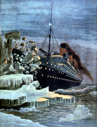 Srážka Titaniku s ledovcem, 1912 od Unbekannt