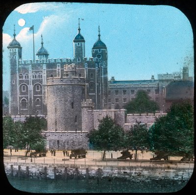 Tower of London v noci, konec 19. nebo začátek 20. století od Unbekannt