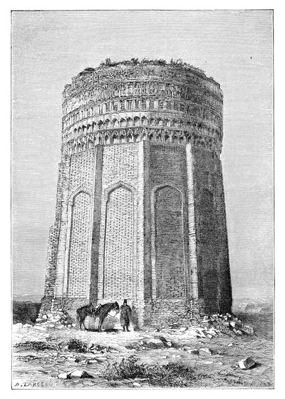 Věž Meimandan, Persie, Írán, 1895 od Unbekannt
