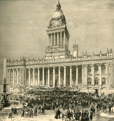Radnice: vystoupení kapely pod širým nebem, 1898. od Unbekannt