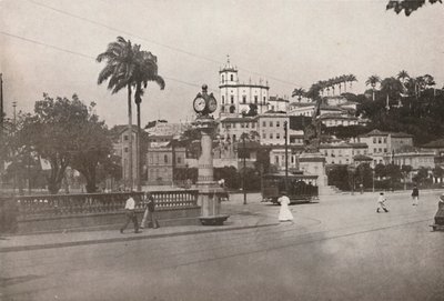 Tramvaj projíždějící kolem Praca da Gloria, 1914 od Unbekannt