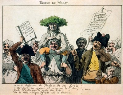 Triumph of Marat, 1793 od Unbekannt