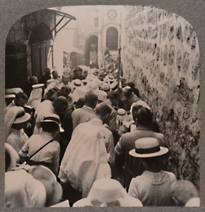 Via Dolorosa od věže Antonio ke kostelu Božího hrobu, c1900 od Unbekannt
