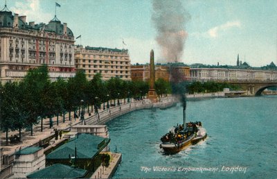 Victoria Embankment, Londýn, 1907, c1900-1930 od Unbekannt