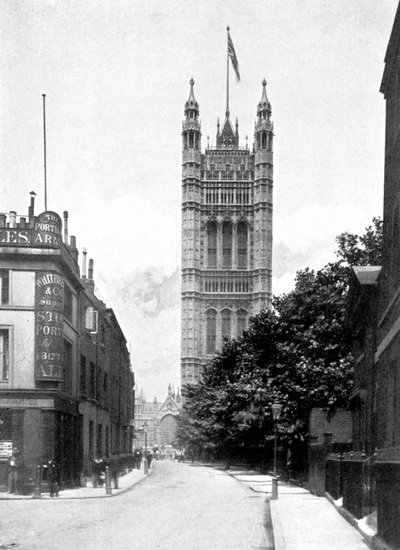 Victoria Tower, Westminsterský palác, Londýn, c1905 od Unbekannt