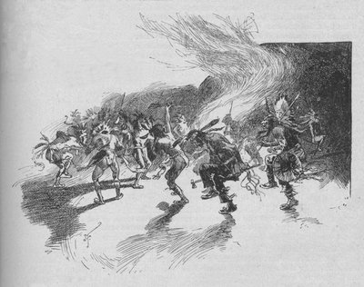Válečníci tančili válečný tanec, 1902 od Unbekannt