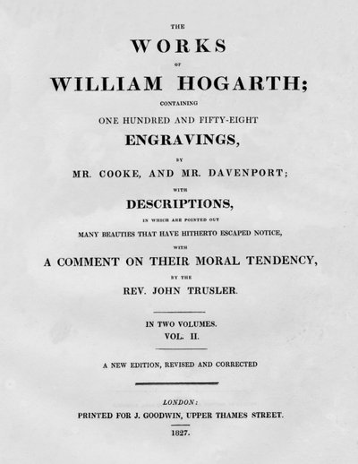 Díla Williama Hogartha, svazek II, 1827. od Unbekannt