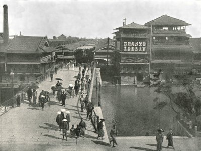The Yebisu Bashi, Osaka, Japan, 1895. od Unbekannt
