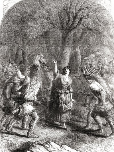 Únos a pozdější vražda Jennie aka Jane McCrea indiány v roce 1777 během americké revoluční války. od Unbekannt