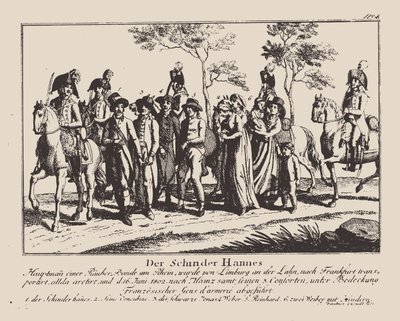 Zatčení Schinderhannese, 1802. od Unbekannt