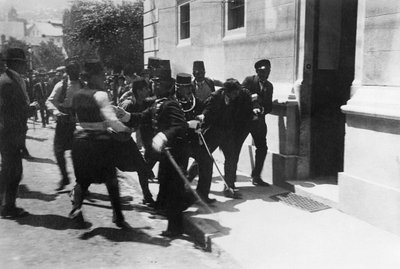 Zatčení atentátníka Gavrila Principa 28. června 1914. od Unbekannt