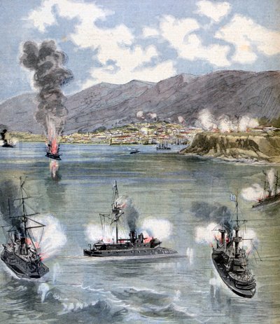 Útok na Valparaiso, chilská revoluce, 1891 od Unbekannt