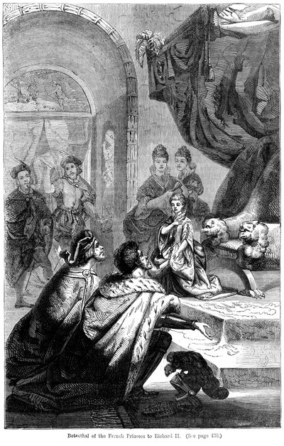 Zasnoubení Isabely z Valois 1389-1409 s králem Richardem II 1367-1400, 1396 od Unbekannt